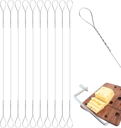 10 Pcs Cheese Cutting Wire Replacement, Stainless Steel Cheese Cutter Wires, Pointed Replacement Strings for Handheld Cheese Slicers, Board Cheese Cutters and Kitchen Dairy Tools in Kuwait