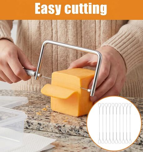 10 Pcs Cheese Cutting Wire Replacement, Stainless Steel Cheese Cutter Wires, Pointed Replacement Strings for Handheld Cheese Slicers, Board Cheese Cutters and Kitchen Dairy Tools in Kuwait