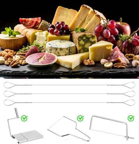 10 Pcs Cheese Cutting Wire Replacement, Stainless Steel Cheese Cutter Wires, Pointed Replacement Strings for Handheld Cheese Slicers, Board Cheese Cutters and Kitchen Dairy Tools in Kuwait
