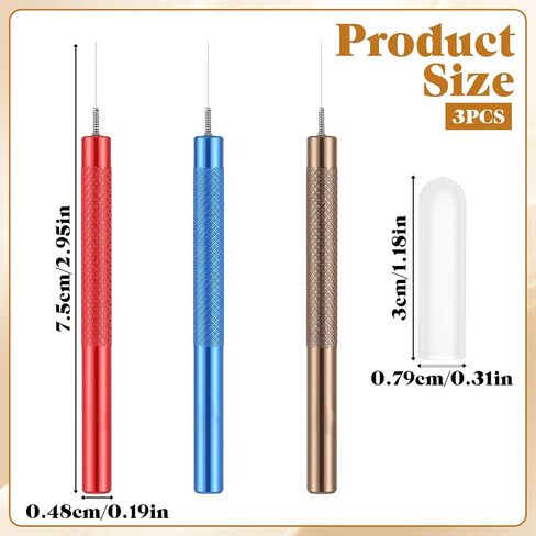 3 PCS Precision Glue Applicator Mini Metal Glue Applicator Needle for Adhesive Dispensing Stainless Steel Professional Pin Needle Miniature Detail Tool for Model Building No Reservoir in Kuwait