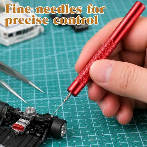 3 PCS Precision Glue Applicator Mini Metal Glue Applicator Needle for Adhesive Dispensing Stainless Steel Professional Pin Needle Miniature Detail Tool for Model Building No Reservoir in Kuwait