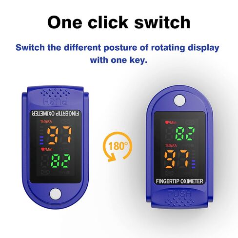 Fingertip Pulse Oximeter Blood Oxygen Saturation Monitor with OLED Screen Included Lanyard in Kuwait