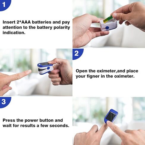 Fingertip Pulse Oximeter Blood Oxygen Saturation Monitor with OLED Screen Included Lanyard in Kuwait
