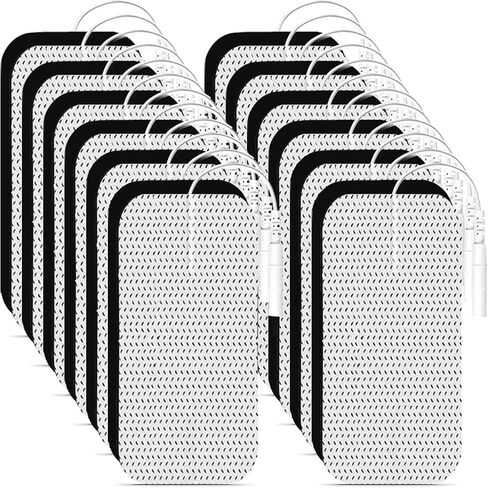 Tens Unit Electrode Pads 2x4" 24Pcs 3rd Gen Reusable Tens Unit Pads Upgraded Self-Stick Large Rectangular TENS Pads Replacement SM Electrodes Compatible with TENS 7000, AUVON, Etekcity, TENKER in Kuwait
