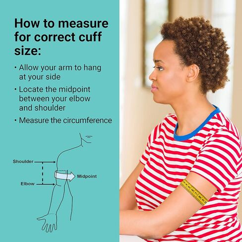 A&D Medical Blood Pressure Monitor Large Cuff Replacement (14.2–17.7"/36–45 cm), Latex-Free Blood Pressure Cuff, UA-281A ISO-Compliant Connector for A&D Medical UA-789AC, UA-787EJ BP Monitors in Kuwait