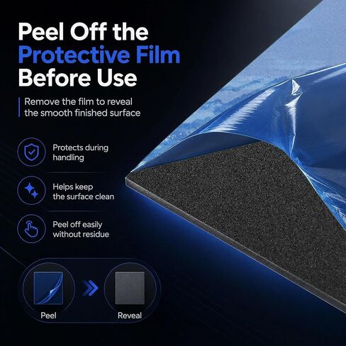 صفائح بلاستيك ABS، 5 عبوات | 12 × 12 بوصة، 1/8 بوصة سميكة، أسود | ألواح بلاستيكية حرارية ABS سوداء لتشكيل الحرارة، والحرف اليدوية، والنماذج الأولية، ومشاريع السيارات والإصلاحات المنزلية؛ 5 أوراق in Kuwait