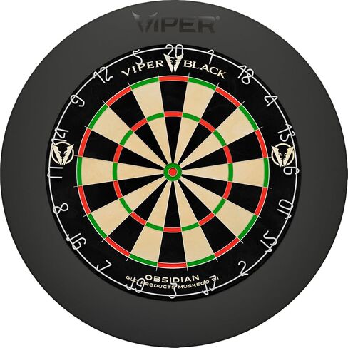 Viper من GLD Products Guardian Pro Slim Dart Board محيطي، واقي حائط لوح رمي السهام من إسفنج EVA لألواح ذات أطراف فولاذية بشعيرات السيزال مقاس 17.75 بوصة، أسود in Kuwait
