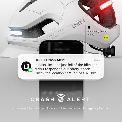 حزمة UNIT 1 Aura Smart Bike Helmet (كبيرة) مع جهاز تحكم عن بعد للمقود اللاسلكي | دراجة إلكترونية معتمدة من MIPS + NTA-8776 | إشارات الانعطاف المتكاملة وضوء الفرامل | كشف الأعطال | USB-C قابلة للشحن in Kuwait