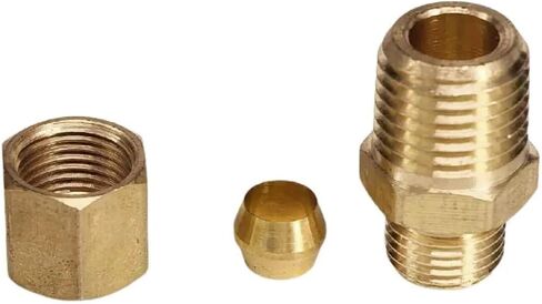 1 قطعة 1/8 "1/4" 3/8 "1/2" NPT ذكر - أنبوب مناسب O.D 1/8 "3/16" 1/4 "3/8" محول أنابيب ضغط نحاسي (أزرق) in Kuwait