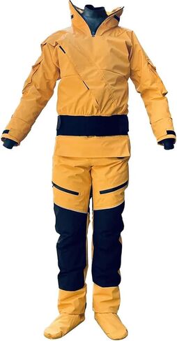 Front Entry Waterproof Full Drysuit Detachable Hooded Dry Suit Clothing For Kayaking Paddling Rafting for Dinghy, Sailing, Kayaking(XXXL) in Kuwait