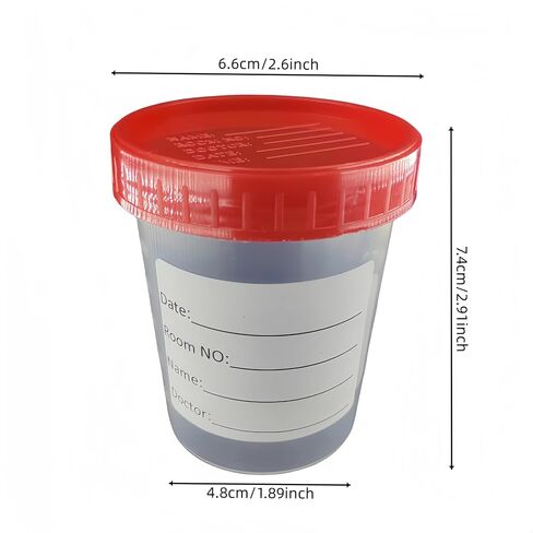 20Pcs 4oz/120ml Disposable Specimen Cups,Each Disposable Specimen Cup has a Tight-Fitting Screw Cap,Used to Collect Liquid, Solid or Powder specimens. in Kuwait