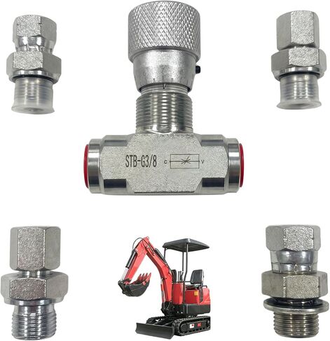 صمام التحكم في التدفق الهيدروليكي STB-G3/8 للحفارة الصغيرة، وصلة منفذ L08 M14 مقاس 3/8 بوصة، ومقيد ثنائي الاتجاه بقدرة 40 ميجا باسكال، ومجموعة مكونة من 14 قطعة مع أغطية غبار وشريط إغلاق in Kuwait