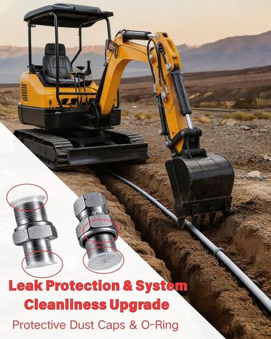 صمام التحكم في التدفق الهيدروليكي STB-G3/8 للحفارة الصغيرة، وصلة منفذ L08 M14 مقاس 3/8 بوصة، ومقيد ثنائي الاتجاه بقدرة 40 ميجا باسكال، ومجموعة مكونة من 14 قطعة مع أغطية غبار وشريط إغلاق in Kuwait