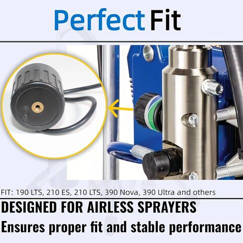 249005 Pressure Regulating Valve Replaces for Graco 390 Parts, Compatible with Graco 190, 210, 390, 390PC, ProX7 Airless Paint Sprayer Pressure Regulator Control Part in Kuwait