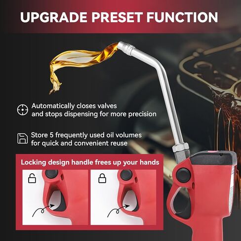 فوهة عداد صمام التحكم الرقمي في الزيت من Poafamx، 10GPM/35LPM مسدس زيت هوائي شديد التحمل، 7-725 رطل لكل بوصة مربعة 0.5-50 بار فوهة زيت تشحيم عالية الدقة 1/2 بوصة مدخل NPT مع مقياس التدفق in Kuwait