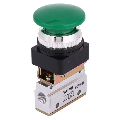 2 Position 3 Way Pneumatic Mechanical Valve Push Button Switch G1/8 MOV-03A for Mechanical Equipment, Textile Equipment, Medical Device, Food Processing, Etc. in Kuwait