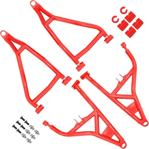 High Clearance Front Upper & Lower A Arms Kit for 2014-2023 Polaris RZR XP 1000/ XP4 1000, Heavy Duty High Clearance Forward Offset Front A-Arms, Red in Saudi Arabia