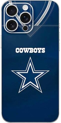 Skinit Decal Phone Skin Compatible with iPhone 16 Pro Max - Officially Licensed NFL Dallas Cowboys Black & White Design in Kuwait