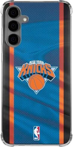 حافظة هاتف Skinit الشفافة متوافقة مع هاتف Galaxy S24 Plus - تصميم جيرسي مرخص رسميًا من NBA New York Knicks Away in Kuwait