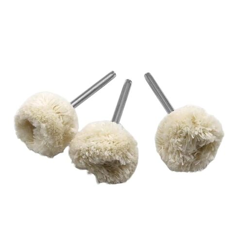 10PCS Wool Wheel Polishing Head with 3mm Shank for Buffing Polishing Jewelry Metals Rotary Tool Accessories in Kuwait