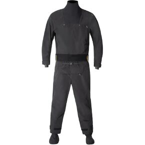Men Drysuits Latex Cuff And Splash Collar Flatwater Paddling Waterproof Breathable Dry Suit for Dinghy, Sailing, Kayaking(Black,XL) in Kuwait