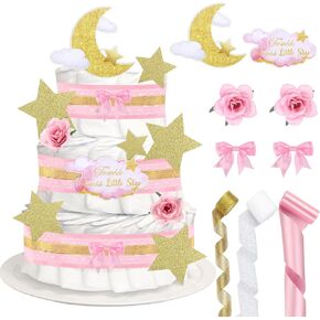 Halloween Baby Shower Dise Decorations Kit Blue Black for Birthday Gender Canner Party ، تشمل شريط قوس قزح الباستيل ، ربطة عنق ، بطاقة ديكور ، زهرة اصطناعية (حفاضات غير متضمنة) in Kuwait