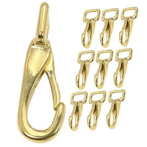 مشبك زنبركي من النحاس الصلب من جيفرز مع عين ثابتة مسطحة، 3/4 بوصة × 2-1/2 بوصة، مشبك أدوات الحصان لللجام والزمام والرسن وحبال الرصاص والأحزمة والماشية والمزرعة والمزرعة والحرف الجلدية - عبوتان in Kuwait