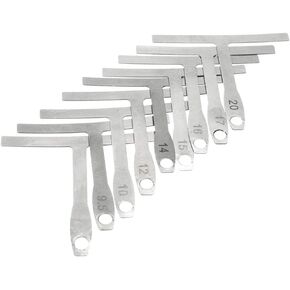 LiebeWH 9Pcs Understring Guitar Radius Gauges Stainless Steel Various Sizes for Guitar Bridge Saddles Fingerboard Radius in Kuwait