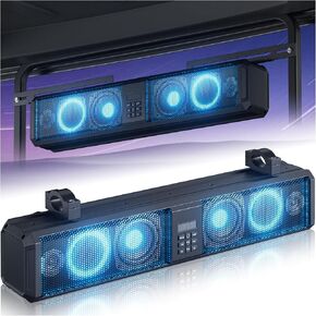 شريط صوت عربة الجولف 26 بوصة، مكبر صوت عربة الجولف بلوتوث مع إضاءة LED RGB، مكبر صوت UTV ATV 4X مكبرات صوت مزامنة الموسيقى IP66 مقاومة للماء، نظام ستيريو مكبر صوت لعربة الجولف لنادي السيارات EZGO YAMAHA UTV in Kuwait