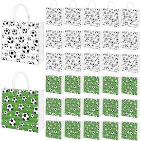 MIMIND 30 قطعة كرة قدم واضحة أكياس هدايا PVC مع مقابض 8 × 8 × 3.15 بوصة لكرة القدم موضوع Goodie Bags Sportsered Treat For Treat For Sport in Kuwait
