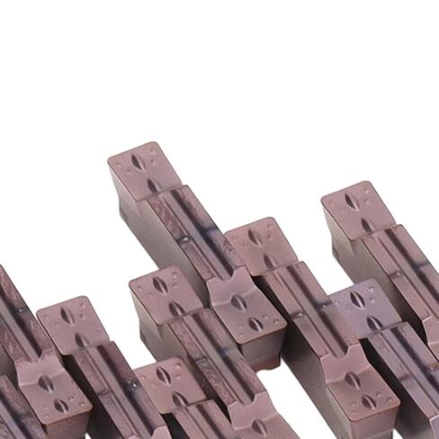 10Pcs Carbide Grooving Inserts for CNC Machines, PVD Coated, outstanding for Stainless Steel Cutting, High Hardness and Wear in Kuwait