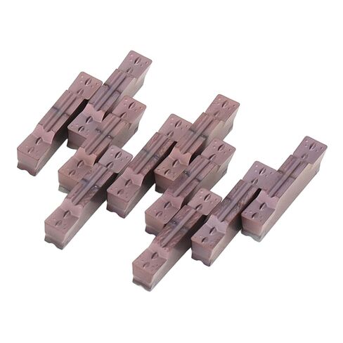 10Pcs Carbide Grooving Inserts for CNC Machines, PVD Coated, outstanding for Stainless Steel Cutting, High Hardness and Wear in Kuwait