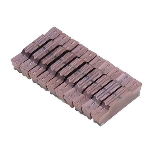 10Pcs Carbide Grooving Inserts for CNC Machines, PVD Coated, outstanding for Stainless Steel Cutting, High Hardness and Wear in Kuwait
