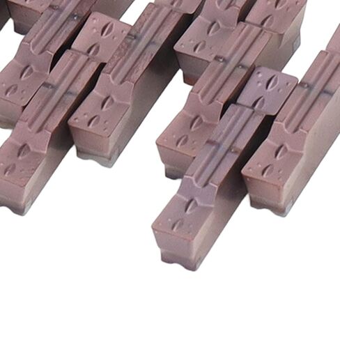 10Pcs Carbide Grooving Inserts for CNC Machines, PVD Coated, outstanding for Stainless Steel Cutting, High Hardness and Wear in Kuwait