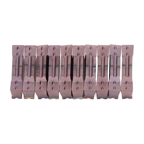 10Pcs Carbide Grooving Inserts for CNC Machines, PVD Coated, outstanding for Stainless Steel Cutting, High Hardness and Wear in Kuwait