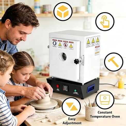 Electric Kiln Metal Melting Furnace,1150℃ Electric Closed Laboratory Muffle Furnace,Electric Burnout Oven Kiln for Jewelry Making, Metal Casting, Pottery Glazing & DIY Projects,1500W in Saudi Arabia