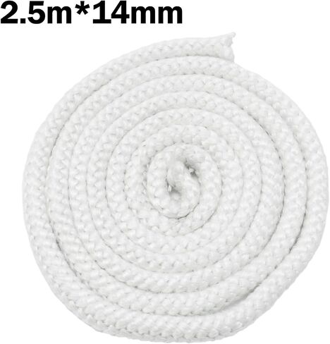 Fiberglass Rope Seal for Wood Stove or Fireplace Door, Round Chimney Gasket Cord 8/10/12/14/16 mm(2.5m*14mm) in Kuwait