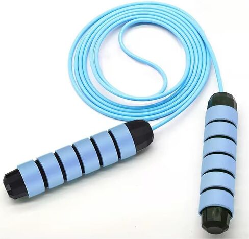 Jump Rope, No-Knot Rapid Speed Jumping Rope Cable with Ball Bearings for Women, Men, and Kids, Adjustable Steel Jump Rope with Foam Handles for Home Gym Exercise Fitness Workout Equipment & Slim Body in Kuwait