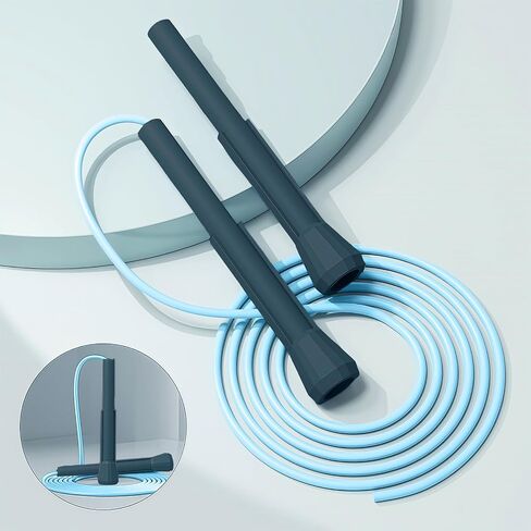 Flintronic Skipping Rope Adult for Men & Women, Adjustable Jump Rope with Non-Slip Handle, Speed Jumping Rope for Home Exercise & Body Fitness, Exercise Workout Outdoor in Kuwait
