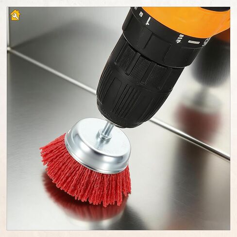 Wire Brush for Drill Kit, 3pcs Crimped Wire Cup Brushes for Drill with 1/4in Shank, [for Light Rust Deburring Paint Removal] - 0.05in Nylon Wire in Kuwait