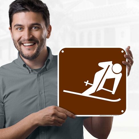 لافتة جرافيك للتزلج على المنحدرات، مقاس 12 × 12 بوصة، HDPS بسمك 55 مل (بوليسترين عالي الكثافة)، صُنعت في الولايات المتحدة الأمريكية بواسطة My Sign Center in Kuwait