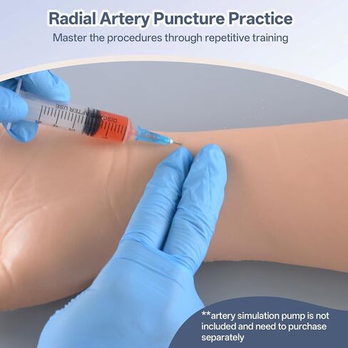Professional IV Practice Kit with Realistic Phlebotomy Arm & IM Pad, Complete Venipuncture & Blood Draw Training Kit for Nursing Students, IV Simulation Supplies for IV Start in Kuwait