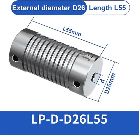 مقرنات الربيع D26L55 سبائك الزنك مرنة عمود المحرك الروتاري التشفير اقتران 6 مللي متر 8 مللي متر 10 مللي متر LP(8mmX8mm) in Kuwait