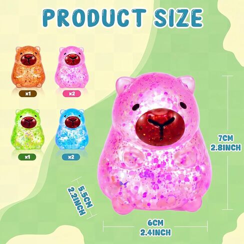 6 أجهزة كمبيوتر حسية تململ الإجهاد الإجهاد Glitter Capybara squeez in Kuwait