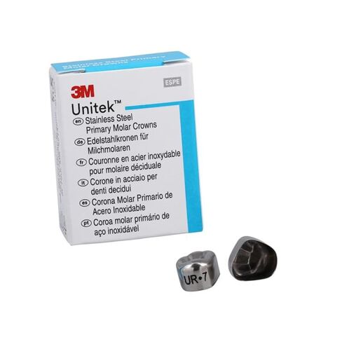 3M Solventum 900127 Unitek Crowns Stainless Steel Primary Molar 1st #7 Upper Right 5/Pk in Kuwait