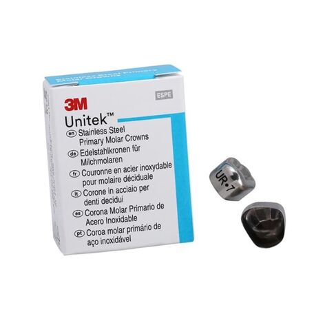 3M Solventum 900127 Unitek Crowns Stainless Steel Primary Molar 1st #7 Upper Right 5/Pk in Kuwait