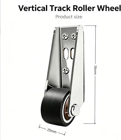 4 pcs Vertical Track Roller Wheel, Heavy Duty Sliding Door Bottom Guide, Load-Bearing Anti-Sag Sliding Door Bottom Rollers, Door & Drawer, Up to 110LBS(50KG) Load Capacity in Kuwait