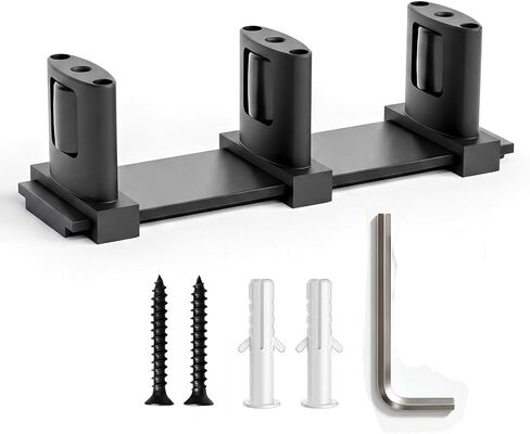 Adjustable Sliding Closet Door Floor Guide, 3-Roller Dual-Sided Design for Smooth Sliding, Fits Bypass and Barn Doors up to 1.57" Thick, Aluminum Alloy with Nylon Rollers in Kuwait
