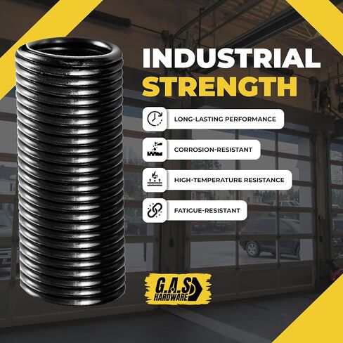 G.A.S Hardware| 0.289x2-5/8"x30'' Commercial Garage Door Torsion Spring Replacement, Min 20,000 Cycles Precision E-Coating 5-Year Warranty Heavy Duty (Right Side-Black Cone) in Kuwait