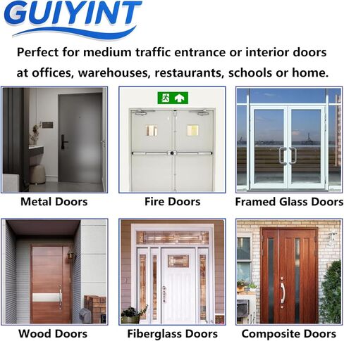 Medium Duty Automatic Door Closer (Silver)- Durable Cast Aluminum, Hydraulic with Adjustable Speed, 3 Mounting Options, ANSI Certified for Commercial, Home, Office, Storefront (Up to 150 lbs) in Kuwait